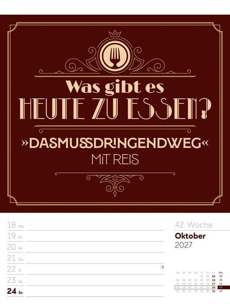 Produktbild: Klartext Spr&uuml;chekalender Wochenplaner 2027