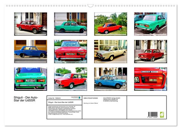 Produktbild: Shiguli - Der Auto-Star der UdSSR (Wandkalender 2026 DIN A2 quer), CALVENDO Monatskalender