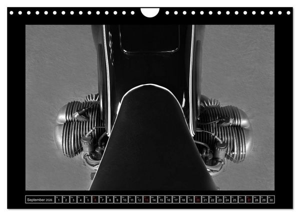 Produktbild: BMW R69S in schwarzweiss (Wandkalender 2026 DIN A4 quer), CALVENDO Monatskalender