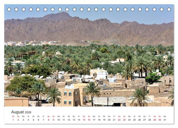 Produktbild: Sultanat Oman - Land des Orients (Tischkalender 2026 DIN A5 quer), CALVENDO Monatskalender
