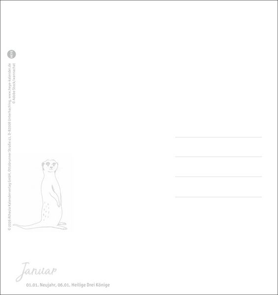 Produktbild: Erdm&auml;nnchen Postkartenkalender 2027