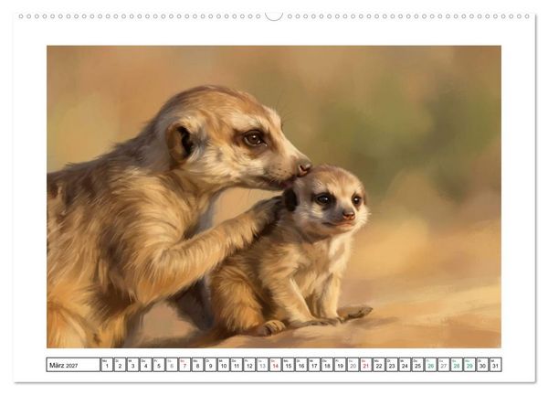 Produktbild: Erdm&auml;nnchen - Ein Tag vor dem Bau (Wandkalender 2027 DIN A2 quer), CALVENDO Monatskalender