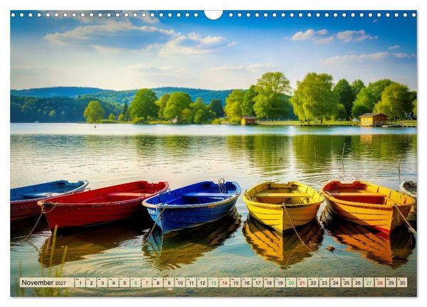Produktbild: Mecklenburger - Seen (Wandkalender 2027 DIN A3 quer), CALVENDO Monatskalender