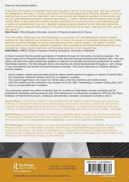 Produktbild: The Income Approach to Property Valuation