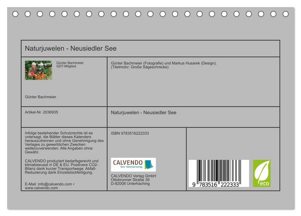 Produktbild: Naturjuwelen - Neusiedler See (Tischkalender 2026 DIN A5 quer), CALVENDO Monatskalender