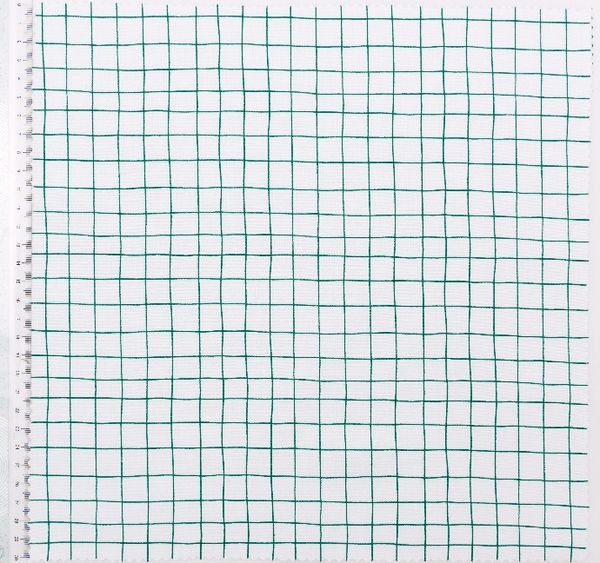 Produktbild: Stoff Wei&szlig;, Kariert Gr&uuml;n 50 x 140 cm