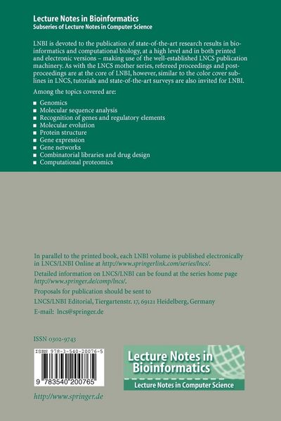 Produktbild: Algorithms in Bioinformatics