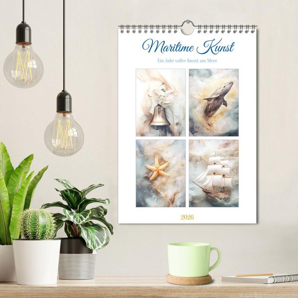 Produktbild: Maritime Kunst (Wandkalender 2026 DIN A4 hoch), CALVENDO Monatskalender