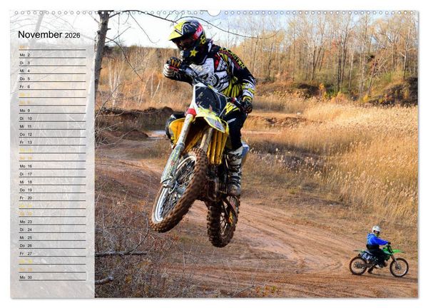 Produktbild: Motocross - tollk&uuml;hne Kerle (hochwertiger Premium Wandkalender 2026 DIN A2 quer), Kunstdruck in Hochglanz