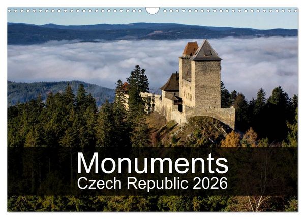 Produktbild: Monuments of Czech Republic 2026 (Wall Calendar 2026 DIN A3 landscape), CALVENDO 12 Month Wall Calendar