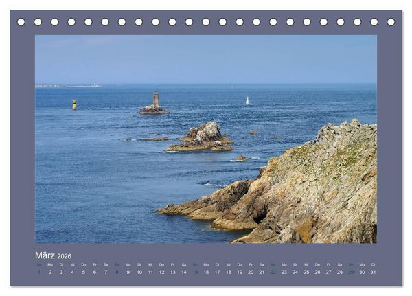 Produktbild: Leuchtt&uuml;rme - Wegweiser an der bretonischen K&uuml;ste (Tischkalender 2026 DIN A5 quer), CALVENDO Monatskalender