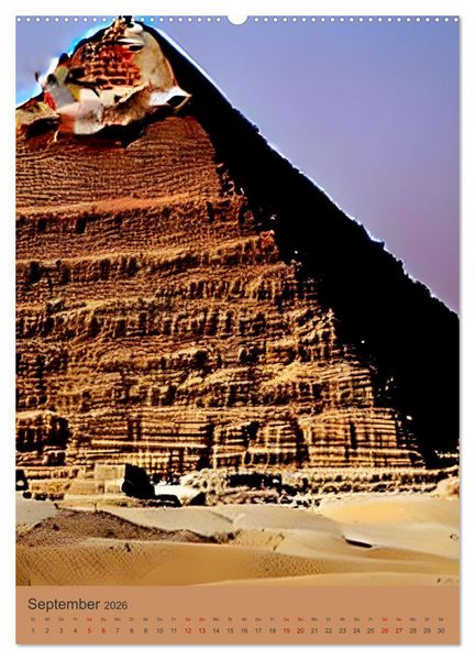Produktbild: Altes &Auml;gypten - Computertr&auml;ume aus der KI (hochwertiger Premium Wandkalender 2026 DIN A2 hoch), Kunstdruck in Hochglanz