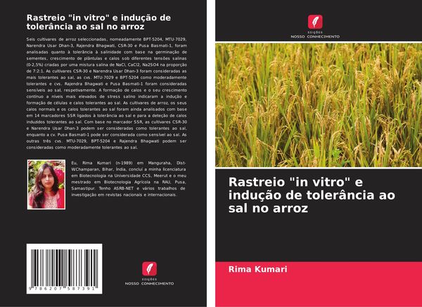 Produktbild: Rastreio "in vitro" e indu&ccedil;&atilde;o de toler&acirc;ncia ao sal no arroz