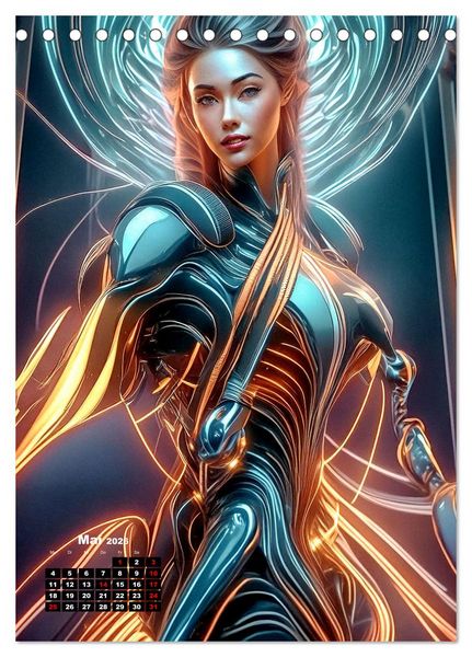 Produktbild: Anmutige Roboter (Tischkalender 2026 DIN A5 hoch), CALVENDO Monatskalender