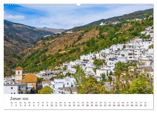 Produktbild: Andalusien - Wei&szlig;e D&ouml;rfer und wilde Natur (hochwertiger Premium Wandkalender 2026 DIN A2 quer), Kunstdruck in Hochglanz