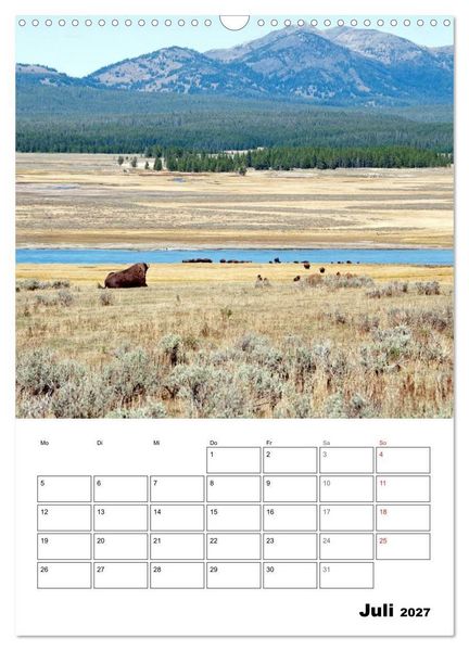 Produktbild: Yellowstone und Grand Tetons Nationalparks (Wandkalender 2027 DIN A3 hoch), CALVENDO Monatskalender