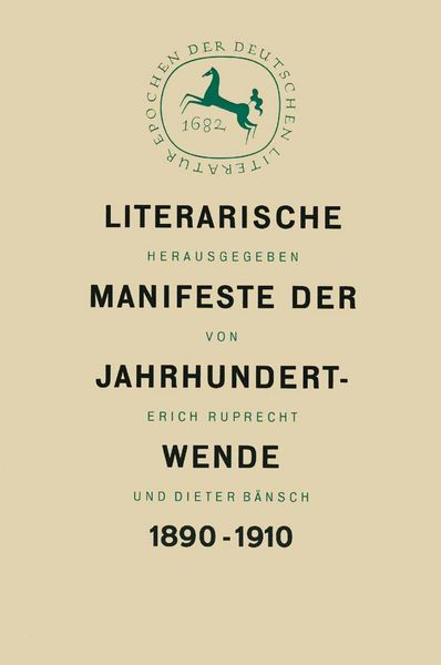 Produktbild: Literarische Manifeste der Jahrhundertwende 1890-1910