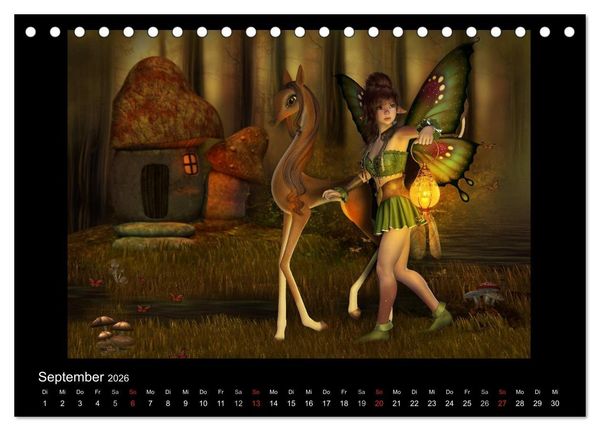 Produktbild: Elfenlichter (Tischkalender 2026 DIN A5 quer), CALVENDO Monatskalender