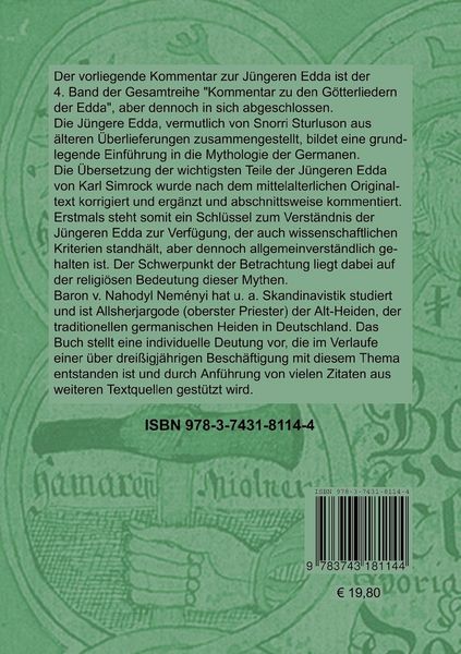 Produktbild: Kommentar zur J&uuml;ngeren Edda