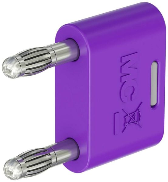 Stäubli KS-4N-19 Verbindungsstecker Violett Stift-Ø: 4mm Stiftabstand: 19mm 1St.