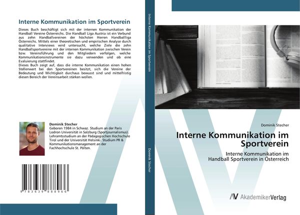 Interne Kommunikation im Sportverein, Taschenbuch von Dominik Stecher, AV Akademikerverlag, 9783639888966