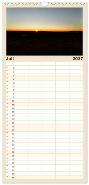 Produktbild: Familienplaner 2027 - Heimat der Samen mit 5 Spalten (Wandkalender, 21 x 45 cm) CALVENDO