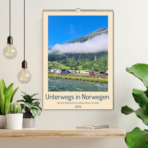 Produktbild: Unterwegs in Norwegen - Mit dem Wohnmobil an sch&ouml;nen Orten verweilen (Wandkalender 2026 DIN A2 hoch), CALVENDO Monatskalender