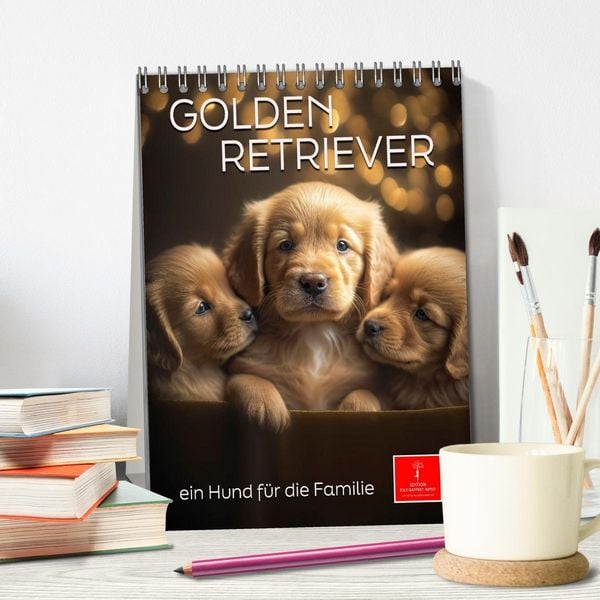 Produktbild: Golden Retriever - ein Hund f&uuml;r die Familie (Tischkalender 2026 DIN A5 hoch), CALVENDO Monatskalender