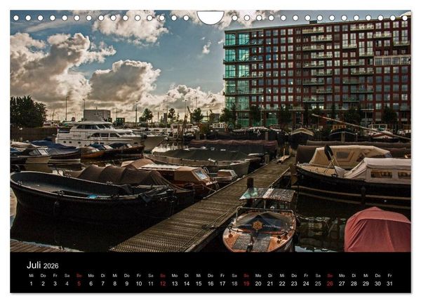 Produktbild: psychadelic Amsterdam - Stadtansichten zwischen Tag und Traum (Wandkalender 2026 DIN A4 quer), CALVENDO Monatskalender