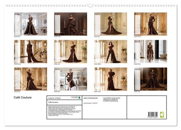Produktbild: Caf&eacute; Couture (Wandkalender 2027 DIN A2 quer), CALVENDO Monatskalender