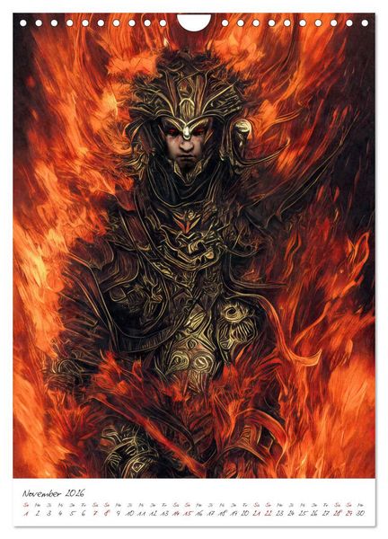 Produktbild: Dark Fantasy Art - Zeit der Helden (Wandkalender 2026 DIN A4 hoch), CALVENDO Monatskalender