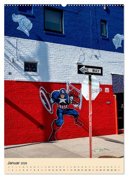 Produktbild: Walls of New York &ndash; Street Art in Farbe (hochwertiger Premium Wandkalender 2026 DIN A2 hoch), Kunstdruck in Hochglanz