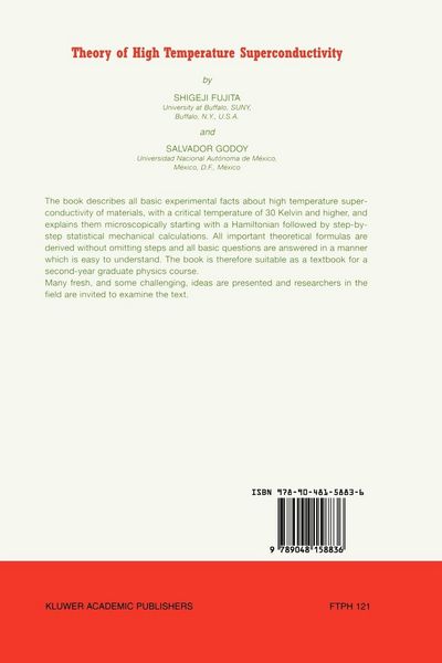 Produktbild: Theory of High Temperature Superconductivity