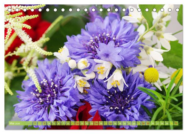 Produktbild: Blumen - Eine bunte Mischung (Tischkalender 2026 DIN A5 quer), CALVENDO Monatskalender