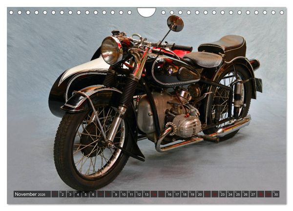 Produktbild: Deutsche Motorrad - Legenden - Rollende Kunstwerke aus alten Zeiten (Wandkalender 2026 DIN A4 quer), CALVENDO Monatskalender