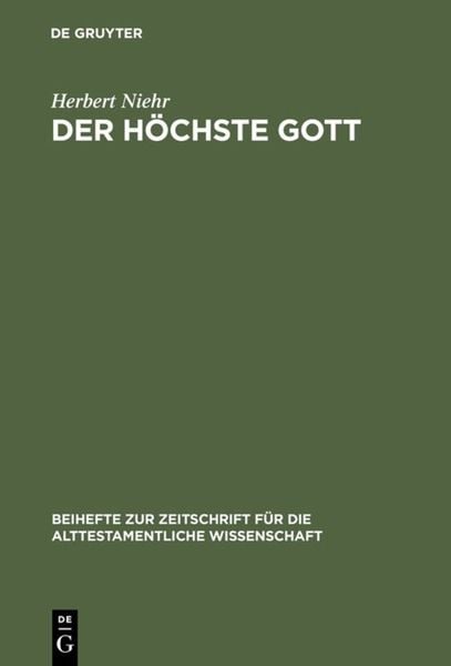 Produktbild: Der h&ouml;chste Gott