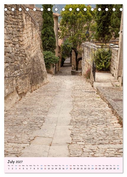 Produktbild: Provence &ndash; Scenic Villages of France (Desk Calendar 2027 DIN A5 portrait), CALVENDO 12 Month DeskCalendar