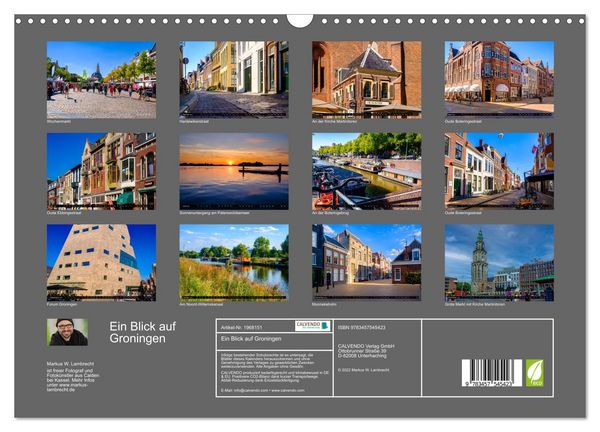 Produktbild: Ein Blick auf Groningen (Wandkalender 2026 DIN A3 quer), CALVENDO Monatskalender