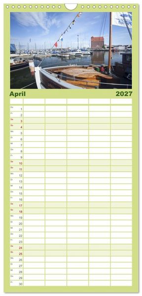 Produktbild: Familienplaner 2027 - Stralsund - Momente einer Reise mit 5 Spalten (Wandkalender, 21 x 45 cm) CALVENDO