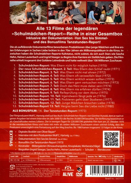 Produktbild: Schulm&auml;dchen-Report - Gesamtedition - Alle 13 Filme plus Extras & Tanzstunden-Report [14 DVDs]