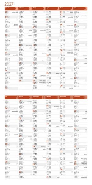 Produktbild: W&ouml;lfe Kalender 2027 - 30x30 - Art12