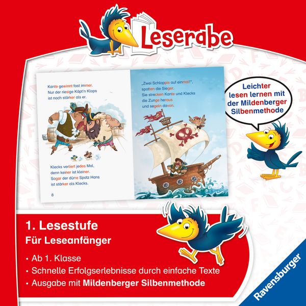 Produktbild: Leserabe mit Mildenberger Silbenmethode - Wilde Piratenabenteuer