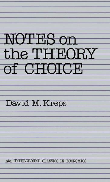 Produktbild: Notes On The Theory Of Choice