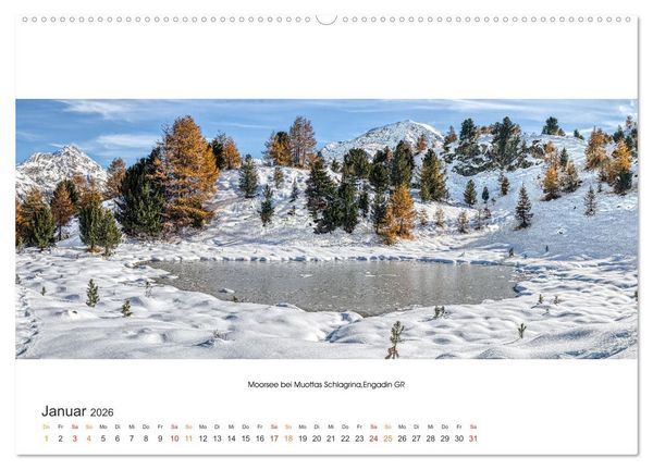 Produktbild: Bergseen Schweiz von Urs M&uuml;hlich (Wandkalender 2026 DIN A2 quer), CALVENDO Monatskalender