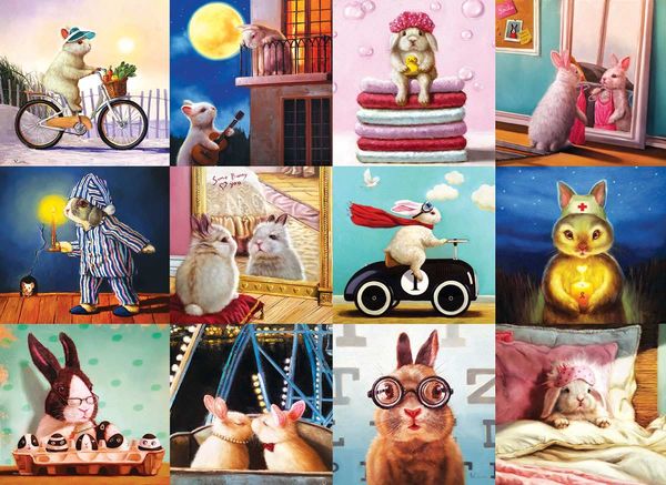 Produktbild: Puzzle 1000 Teile - Lucia Heffernan: Funny Bunnies