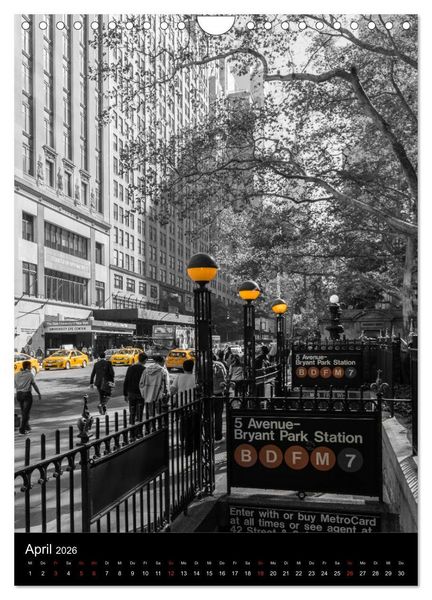 Produktbild: New York City - Color Glow Edition (Wandkalender 2026 DIN A4 hoch), CALVENDO Monatskalender