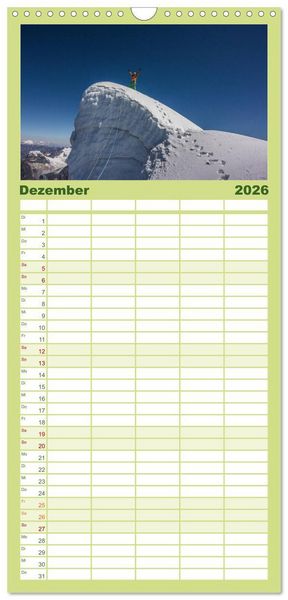 Produktbild: Familienplaner 2026 - Climbing Solutions - Bergsport weltweit mit 5 Spalten (Wandkalender, 21 x 45 cm) CALVENDO