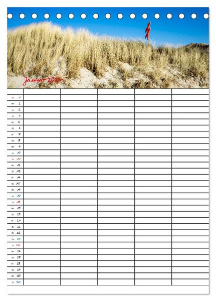Produktbild: JUIST - DIE NORDSEEINSEL (Tischkalender 2026 DIN A5 hoch), CALVENDO Monatskalender