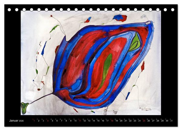 Produktbild: Feinste Aquarelle (Tischkalender 2026 DIN A5 quer), CALVENDO Monatskalender