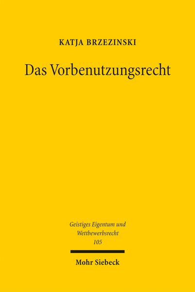 Produktbild: Das Vorbenutzungsrecht